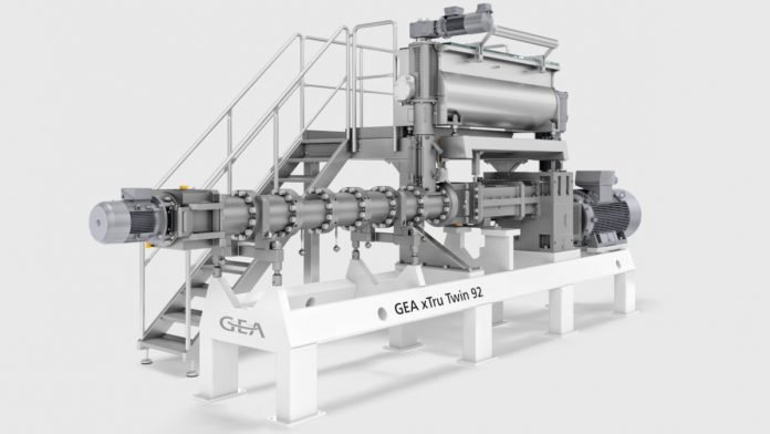 gea-xtrutwin-92-hc_tcm39-91115 The upgraded Gea xTru Twin 92 high-capacity extruder offers users up to 40 percent higher capacity with the same efficiency, quality, and footprint. (Photo Gea)