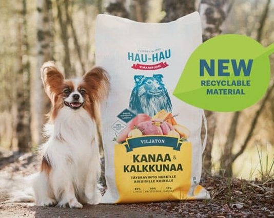 Mondi and Vafo Group unleash recyclable dog food packaging for Hau-Hau Champion Mondi is launching a reclosable and recyclable packaging solution for leading Finnish brand Hau-Hau Champion