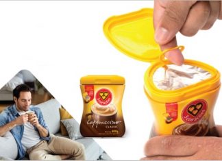 Aptar’s 3Corações cappuccino received an award for its design and packaging