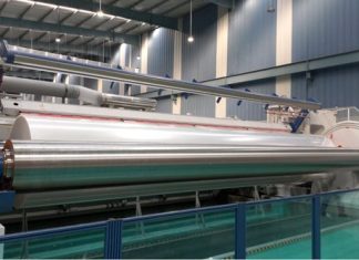 The new Brückner BOPP line just installed at Nahar Polyfilms in Mandideep in Madhya Pradesh, India