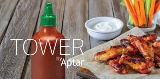 Aptar’s new Tower flip-top closure for chili sauce bottles. Photo: Aptar