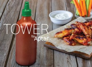 Aptar’s new Tower flip-top closure for chili sauce bottles. Photo: Aptar