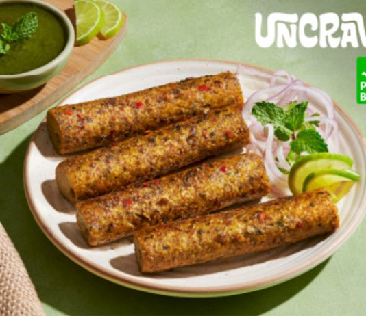Plant based Chick~n Seekh Kebab from Licious UnCrave Image Licious