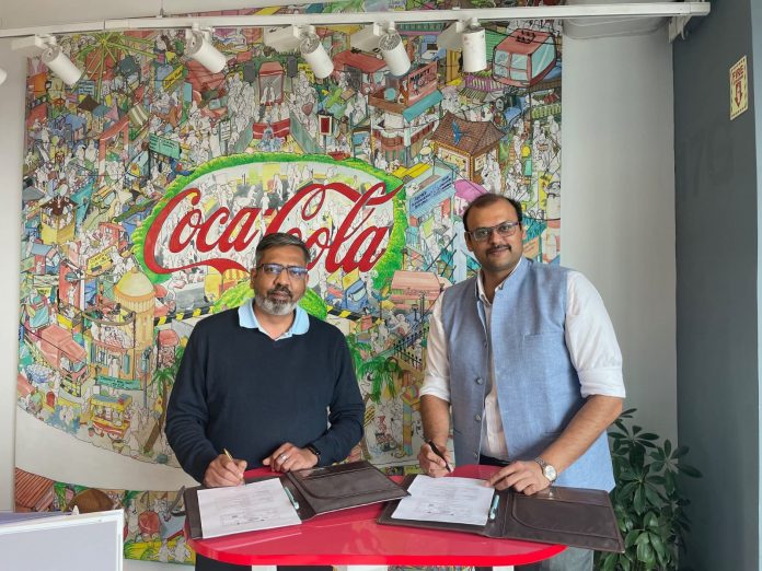 Left-Rajesh Ayapilla, Senior Director- CSR & Sustainability for Coca-Cola India and Southwest Asia with Aneesh Jain, Founder & CEO, Gram Unnati Coca-Cola