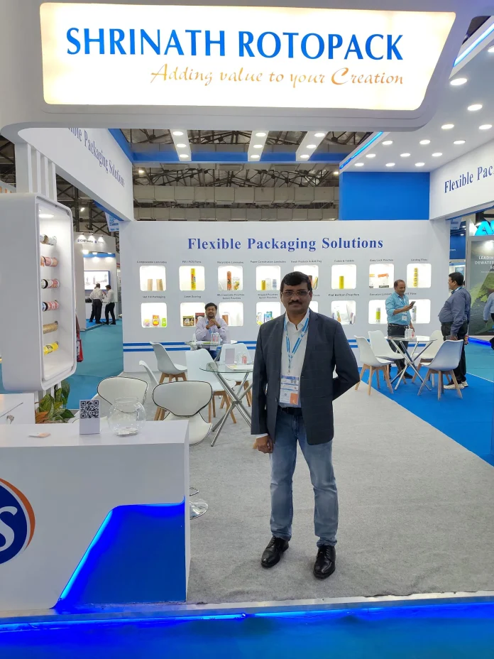Vinod Kakde, head of Technical Sales of Shrinath Rotopack at Anuga FoodTec