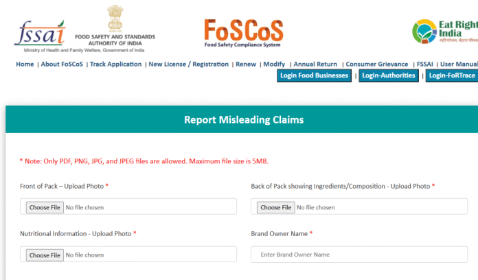 fssai misleading