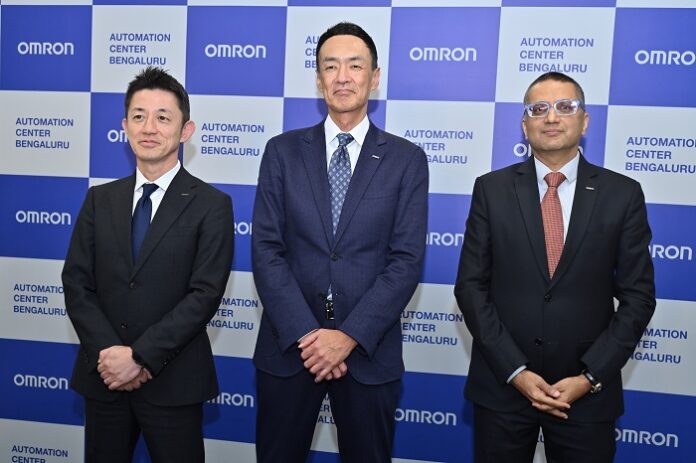 Yamamoto san_ Yamanishi san and Mr. Gandhi Omron