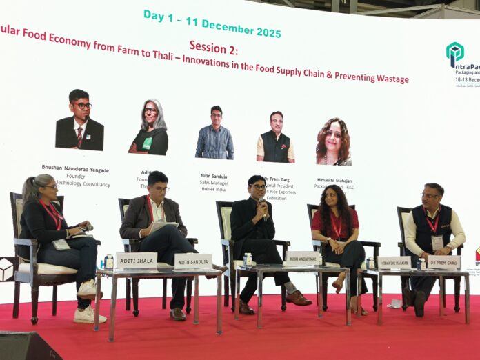 A panel discussion in progress on day 1 of the FoodTekPack conference in Greater Noida