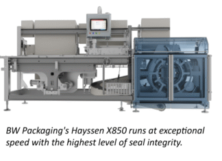 BW Packaging’s Hayssen X850 multi-jaw flow wrapper BW Packaging