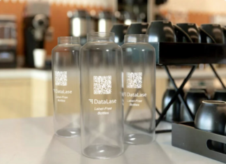 DataLase launches label-free clear-to-white coating for laser imaging on plastic bottles DataLase has introduced a white coating that can be sprayed onto plastic bottles on high–speed lines and then finely imaged using various lasers producing a high opacity white image on a clear background Image Data Lase