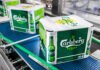 Carlsberg’s sustainable cardboard pack with rounded corners Carlsberg